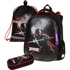 Ранец Berlingo Expert Box "Ninja" 38*29*16см, 2 отделения, анатомическая спинка, пенал и мешок для обуви в комплекте