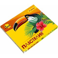 Пластилин 12 цветов "Лео" "Ярко" классический LBMC-0112 240 г (в картонной упаковке)