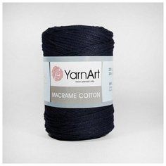Пряжа YarnArt "Macrame Cotton" ( Ярнарт Макраме коттон) 250 г 225м цвет черный №750 2шт