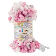 Пряжа Alize Puffy color, 100 г, 9 м, 5 шт., 6370