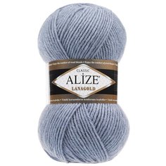Пряжа Alize Lanagold (Ланаголд) - 3 шт Цвет: 221 светлый джинс 49% шерсть, 51% акрил 100г 240м