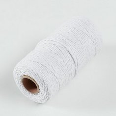 Пряжа 100% целлюлоза "Raffia Color Melange" кручёная, белая 100м +-2м 87 гр Softino