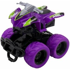 Машинка 12,5 см с краш-эффектом, пул-бэк, фиолетовая Funky Toys