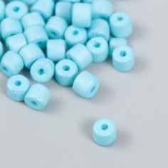 Бусины для творчества пластик цилиндр "Цвет неба" набор 20 гр 0,6х0,6х0,5 см Арт Узор