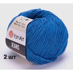 Пряжа YarnArt Jeans Ярнарт джинс Светло-синий (16) 2 мотка 50 г/160 м (45% акрил 55 хлопок)