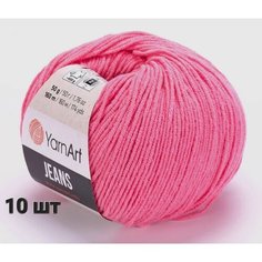 Пряжа YarnArt Jeans Ярнарт джинс Розово-коралловый (78) 10 мотков 50 г/160 м (45% акрил 55 хлопок)