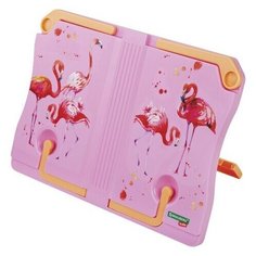 Подставка для книг и учебников BRAUBERG KIDS "Flamingo", регулируемый наклон, ABS-пластик, 238061