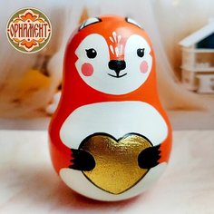 Неваляшка игрушка детская музыкальная для малышей 9 см Орнамент