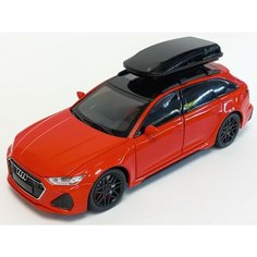 Машинка Audi RS 6 со съемным автобоксом на крыше, металлическая 1:24, с клаксоном, свет, звук MSN Trading Limited