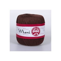 Пряжа для вязания Maxi (Макси) Madame Tricote, Турция, Состав: 100% хлопок, 100 гр./565м./3 шт./4655 темно-коричневый