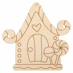 Заготовка для декорирования Mr. Carving ВД-1112 Подвеска "Сказочный домик" фанера 9 х 9 х 0.3 см 0.3 см