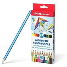 ErichKrause Пластиковые цветные карандаши 24 цвета, ErichKrause, шестигранные