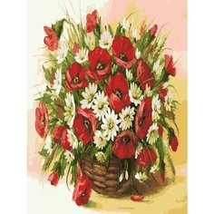 Картина по номерам Корзинка цветов 40х50 см Hobby Home
