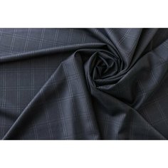 Ткань шерстяной поплин в клетку Corneliani