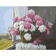 Картина по номерам Мамины пионы 40х50 см Hobby Home