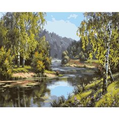 Картина по номерам Река в лесу 40х50 см Hobby Home