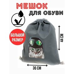 Мешок для сменной обуви и одежды Кот (серый) Правила Успеха
