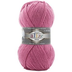 Пряжа для вязания ALIZE Superlana Midi, шерсть, акрил, 5х100 г, 170 м, темно-розовый (SUPER. MIDI.178)