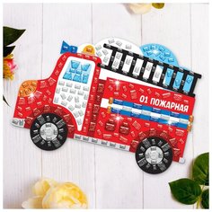 Мозаика стикерная форменная Пожарная машина Школа талантов