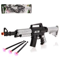 Автомат «М-16», стреляет присосками, цвета микс Noname