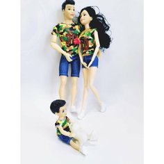 Набор кукол шарнирных/Куклы семья с аксессуарами Нет бренда