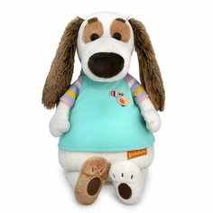 Мягкая игрушка BUDI BASA Собака Бартоломей в футболке с туканом, 27 см (Bart27-055)