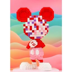 Конструктор 3D из миниблоков Balody LP Микки Маус Блюр красно-белый 1633 элементов - BA200583