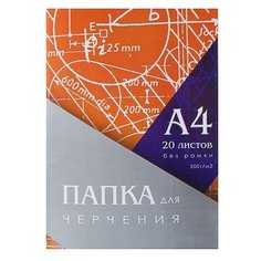 Папка для черчения А4 20 листов, 210 х 297 мм, без рамки, блок 200 м/г2./В упаковке шт: 2 Calligrata