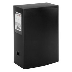 Короб архивный Brauberg Energy (100мм, до 900л, разборный, пластик) черный (236854), 15шт.