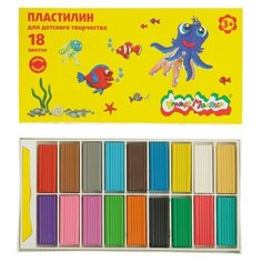 Пластилин 18 цветов 270 г «Каляка-Маляка», со стеком
