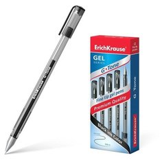 Ручка гелевая ErichKrause G-Tone, узел 0.5 мм, чернила чёрные, длина линии письма 500 метров