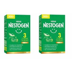Молочко детское Nestle Nestogen Premium 3, с 12 месяцев, для комфортного пищеварения, 300 г 2 упаковки