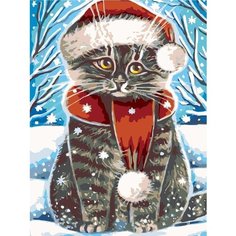 Картина по номерам Кот мороз 40х50 см АртТойс