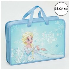 Папка с ручками А4, 33х24х8 см, пластик, Холодное сердце Disney