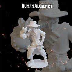 Алхимик человек мужчина 47,31мм фигурки/миниатюры (ДнД, DnD, D&D, Dungeons & Dragons, Pathfinder, Подземелья и Драконы, Wargames) Лавка Приключенца