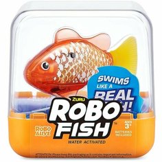 Интерактивная игрушка ZURU RoboAlive Robo Fish плавающая рыбка (оранжевая)