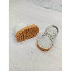 Обувь для кукол/Solovey/Ботинки для кукол Mia/Белый на бежевой пластиковой подошве с протектором