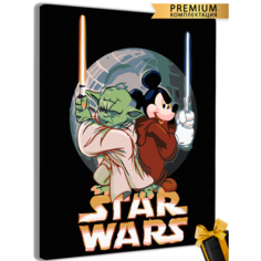 Картины по номерам Звездные войны микки маус 40x50