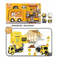 Набор "Стройка" (9 предметов) с ранцем в коробке Китай