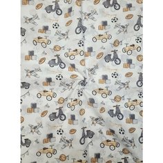 Ткань Поплин "Ретро игрушки" 100*150см Хлопковые ткани