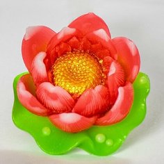 Силиконовая форма для мыла Лотос 3D, для свечей гипса 1шт 6*6*2,5 см Нет бренда