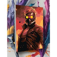 Картина по номера Звездный Лорд Стражи Галактики Марвел Круто красим
