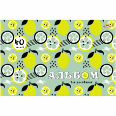 Альбом для рисования 40лА4 скоб Цитрусовоенастроение карт. лак2шт/упС1042-36 Апплика