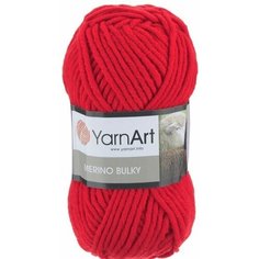 Пряжа Yarnart Merino Bulky красный (156), 70%акрил/30%шерсть, 100м, 100г, 2шт
