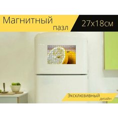 Магнитный пазл "Лимон, фрукты, лимонный" на холодильник 27 x 18 см. Lots Prints