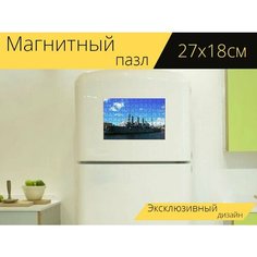 Магнитный пазл "Крейсер, русский, войны судно" на холодильник 27 x 18 см. Lots Prints