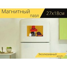 Магнитный пазл "Отавало, эквадор, традиционный" на холодильник 27 x 18 см. Lots Prints