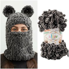 Пряжа Аlize Puffy 799 панда Alize