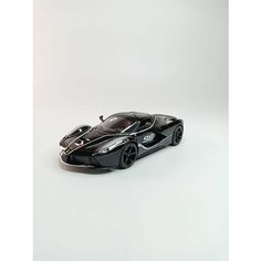 Коллекционная машинка игрушка металлическая Ferrari Laferrari для мальчиков масштабная модель 1:24 черно-белый Alexplay