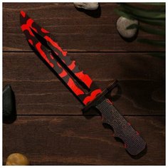 Сувенирное оружие из дерева «Штык нож», красные узоры Noname